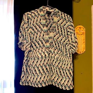 Lane Bryant Teal Blouse